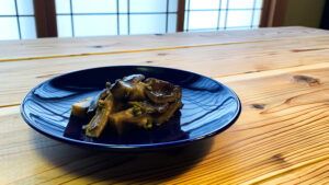椎茸の佃煮：shiitake mushroom boiled in soy sauce